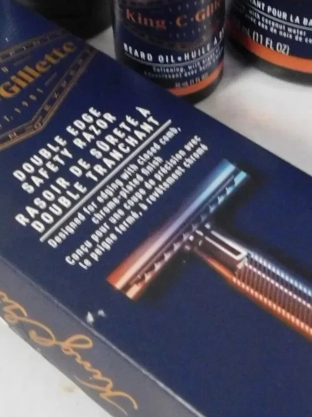 King C Gillette Double Edge Safety Razor Shave Gel Beard / Face Wash & Beard Oil
